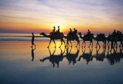 La plage de cable beach à Broome