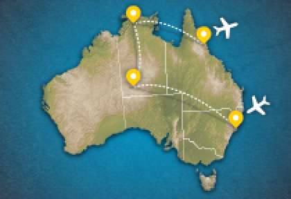 carte circuit : La mosaique australienne