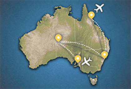 carte circuit : Australie Contrastes